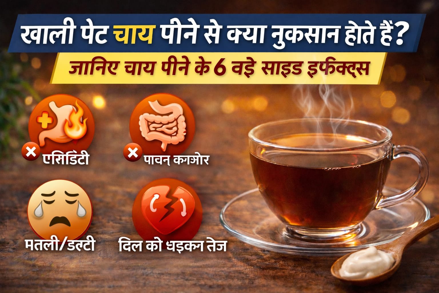 खाली पेट चाय पीने से क्या नुकसान होते हैं?